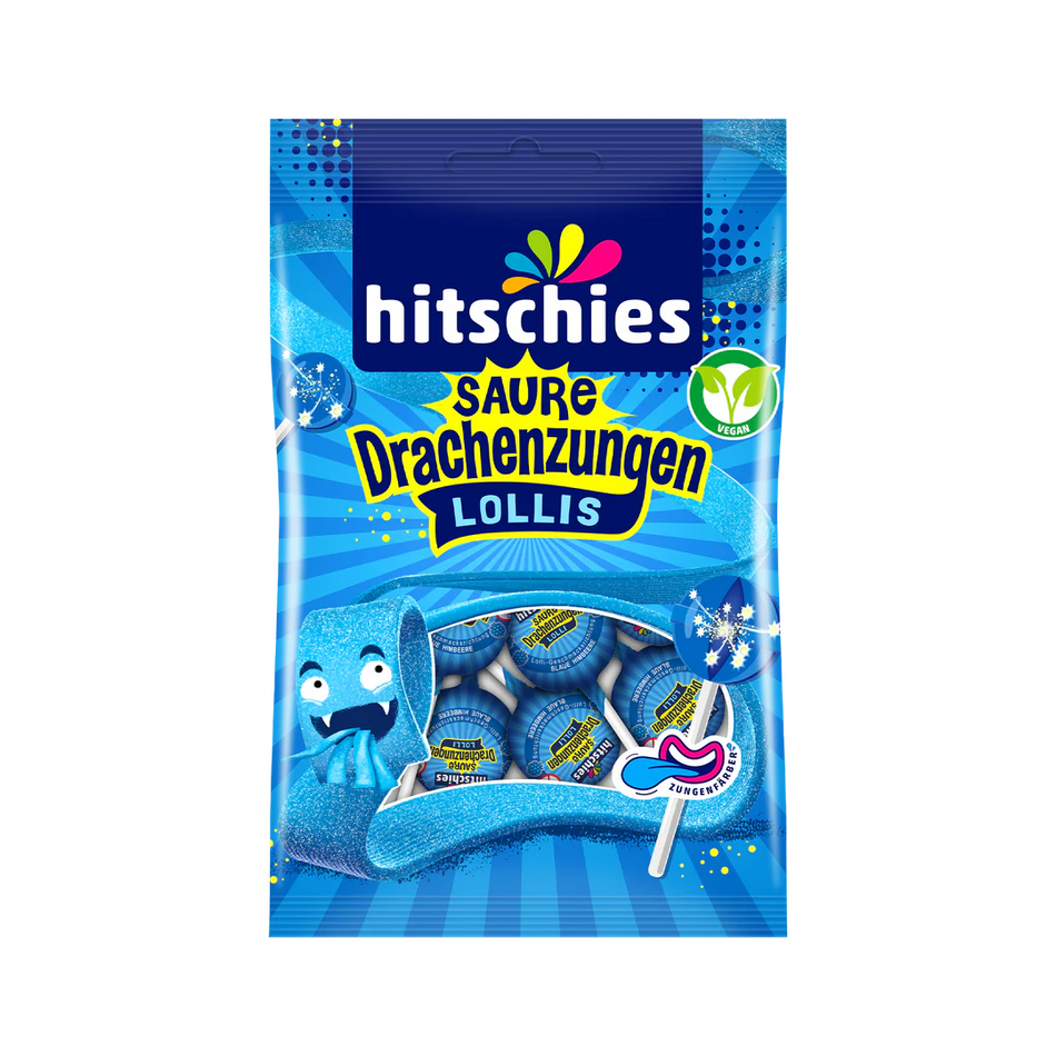 Hitschies Saure Drachenzungen Lollis 128g