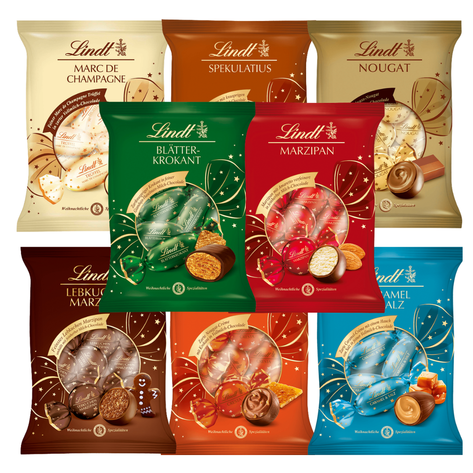 Lindt Weihnachtsbeutel Doppeldreh Set 8 Stück