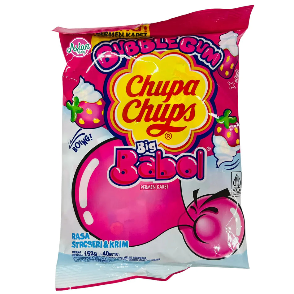 Chupa Chups Big Babol Strawberry Cream Gum 152g