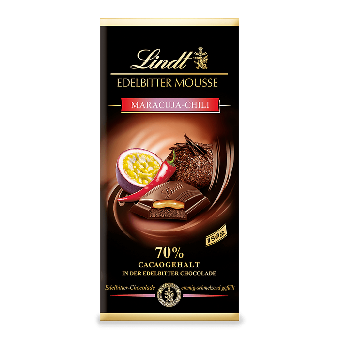 Lindt Edelbitter Mousse Maracuja-Chili Tafel 150g