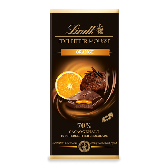 Lindt Edelbitter Mousse Orange Tafel 150g