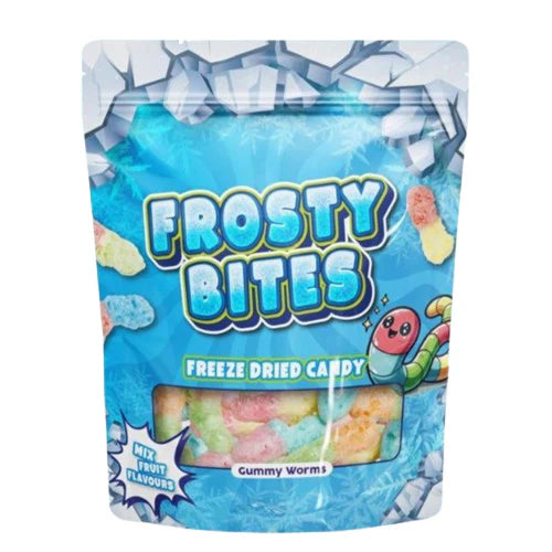 Frosty Bites Freeze Dried Candy Gummy Worms 50g