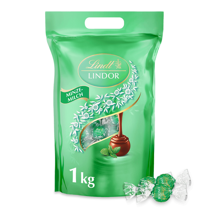 Lindt Lindor Minze-Milch Beutel 1kg