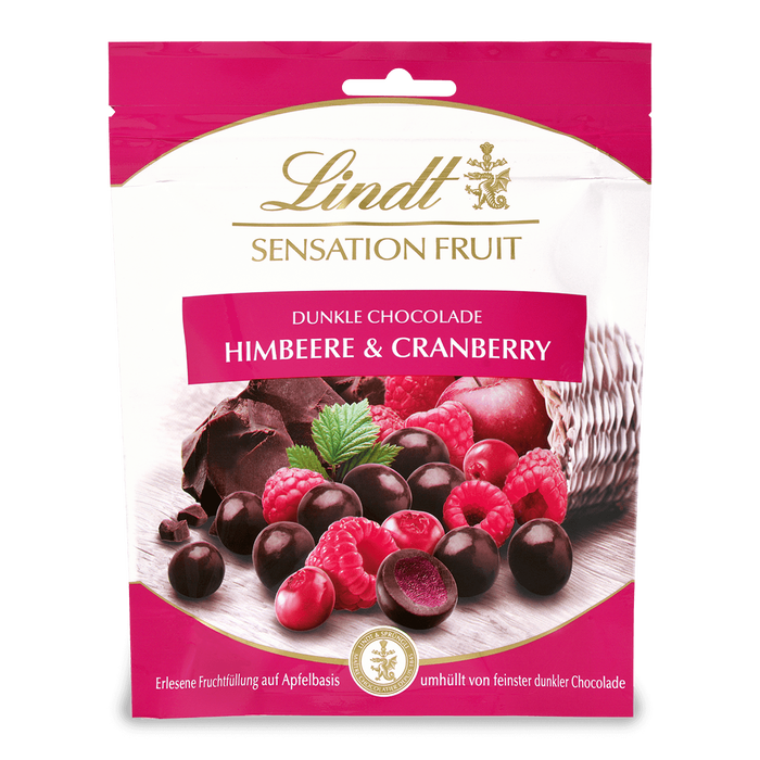 Lindt Sensation Fruit Himbeere & Cranberry 150g
