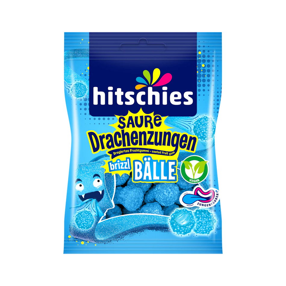 Hitschies Saure Drachenzungen Brizzle Bälle 100g