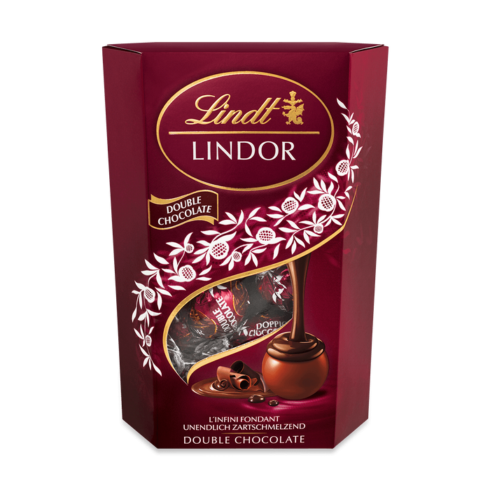 Lindt Lindor Cornet Doube Chocolate 500g