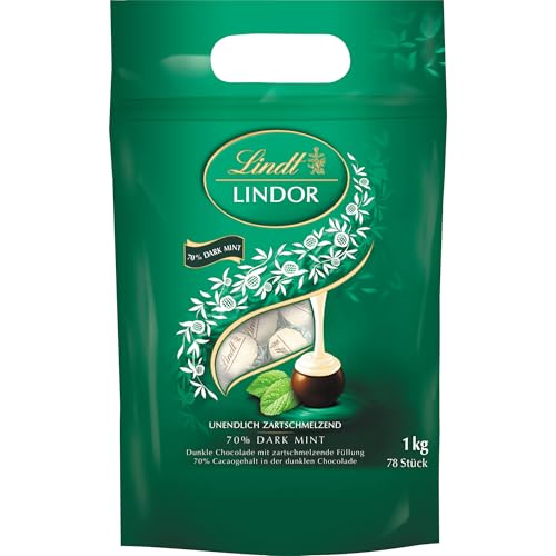 Lindt Lindor Dark Mint Beutel 1kg