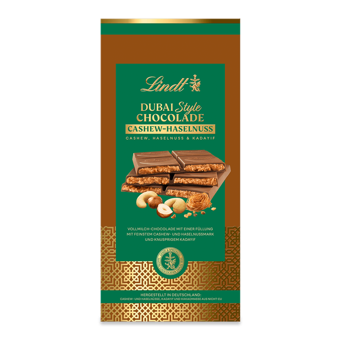 Lindt Dubai Style Chocolade Cashew-Haselnuss 150g