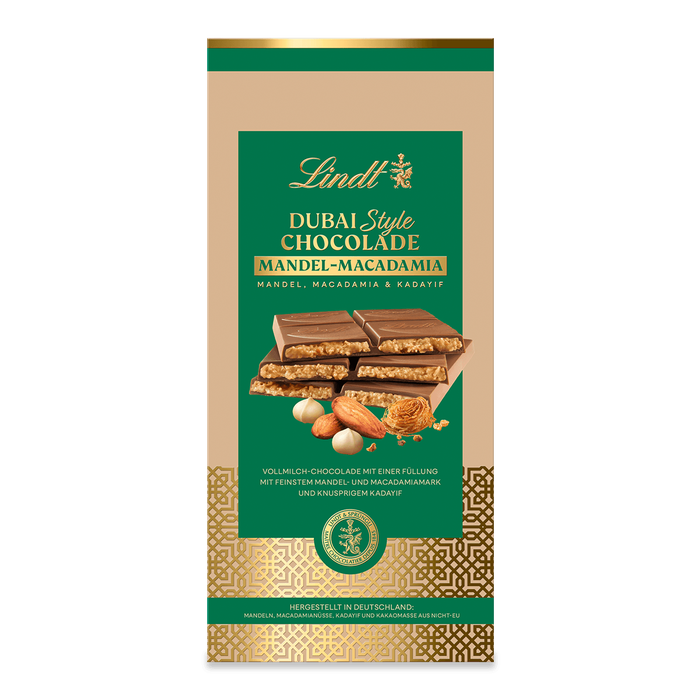 Lindt Dubai Style Chocolade Mandel-Macadamia 150g