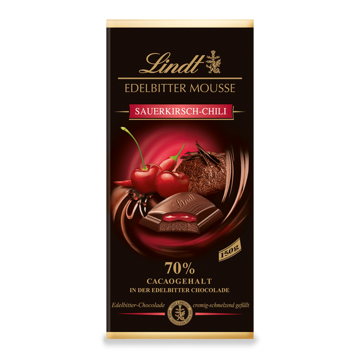 Lindt Edelbitter Sauerkirsch-Chili Tafel 150g