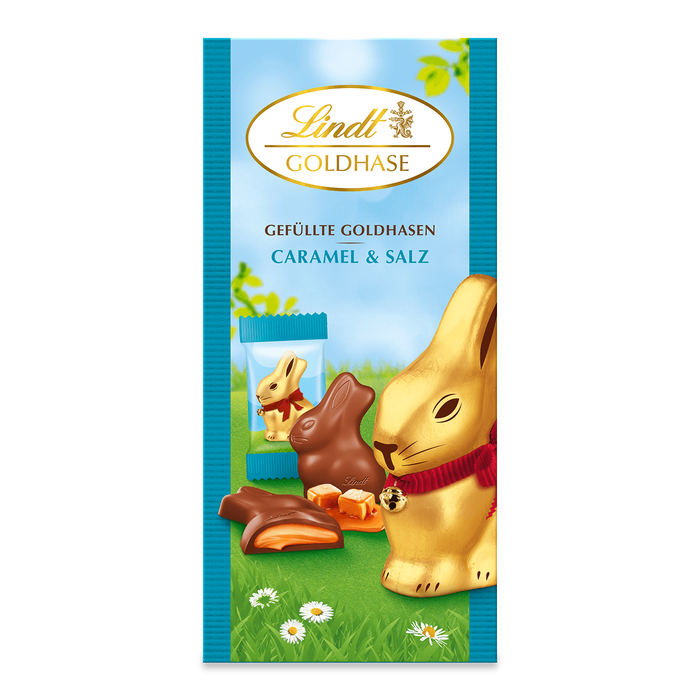 Lindt Gefüllte Goldhasen Caramel & Salz 80g