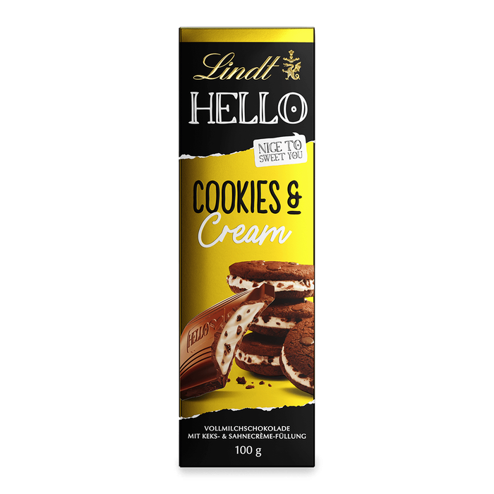 Lindt Hello Cookies & Cream Tafel 100g
