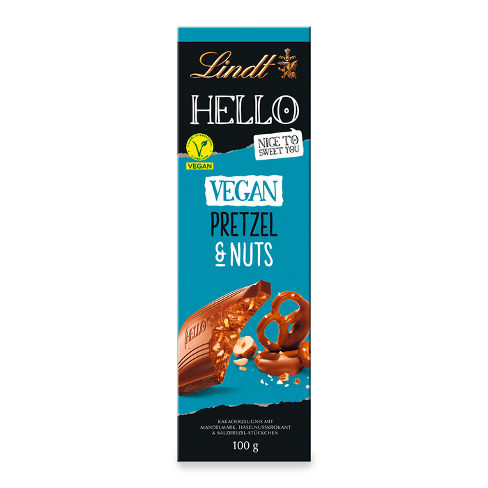 Lindt Hello Vegan Pretzel & Nuts Tafel 100g