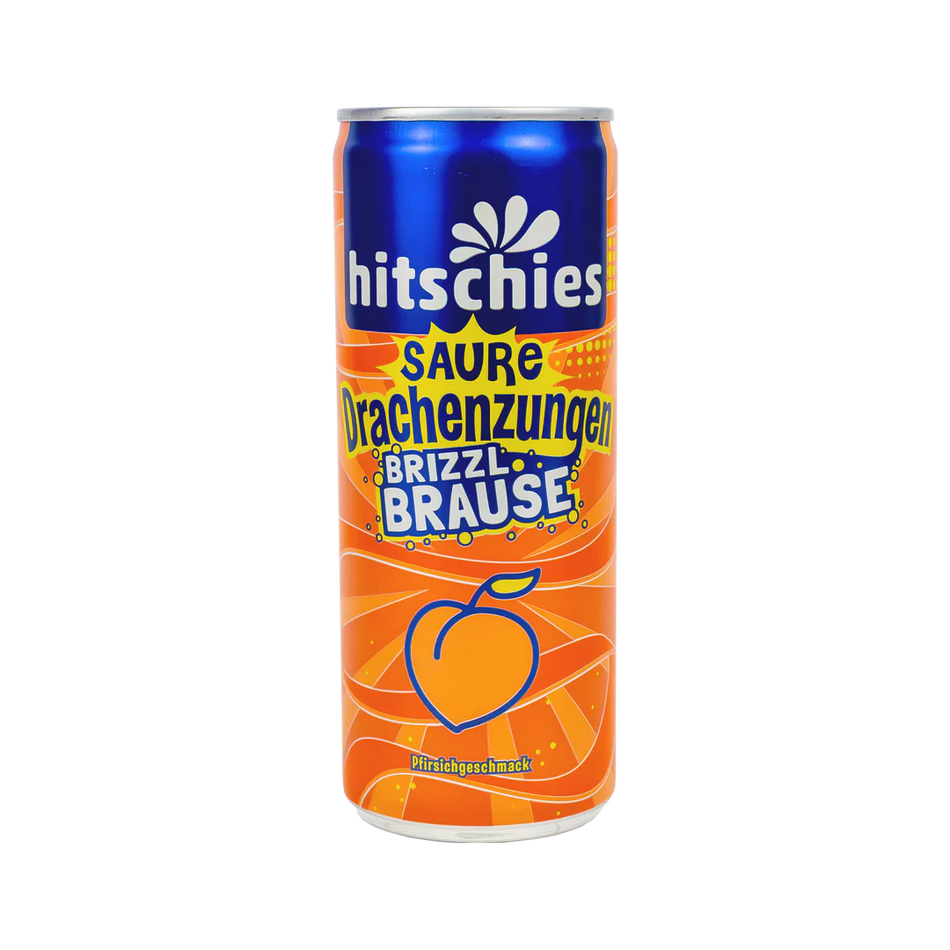 Hitschies Saure Drachenzungen brizzl Brause Pfirsich 0,25l
