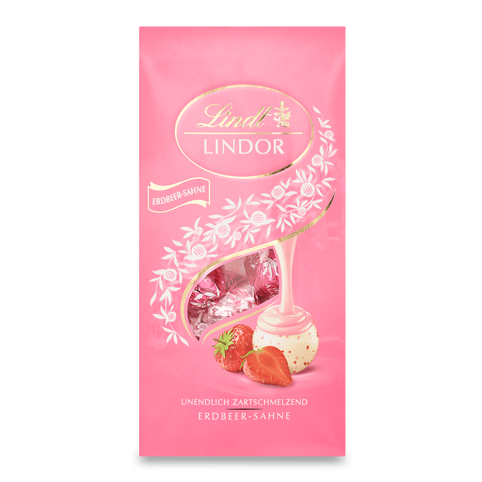 Lindt Lindor Erdbeer-Sahne Beutel 137g