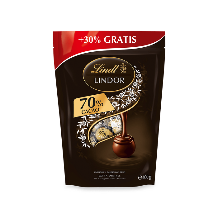 Lindt Lindor Beutel 70% 400g