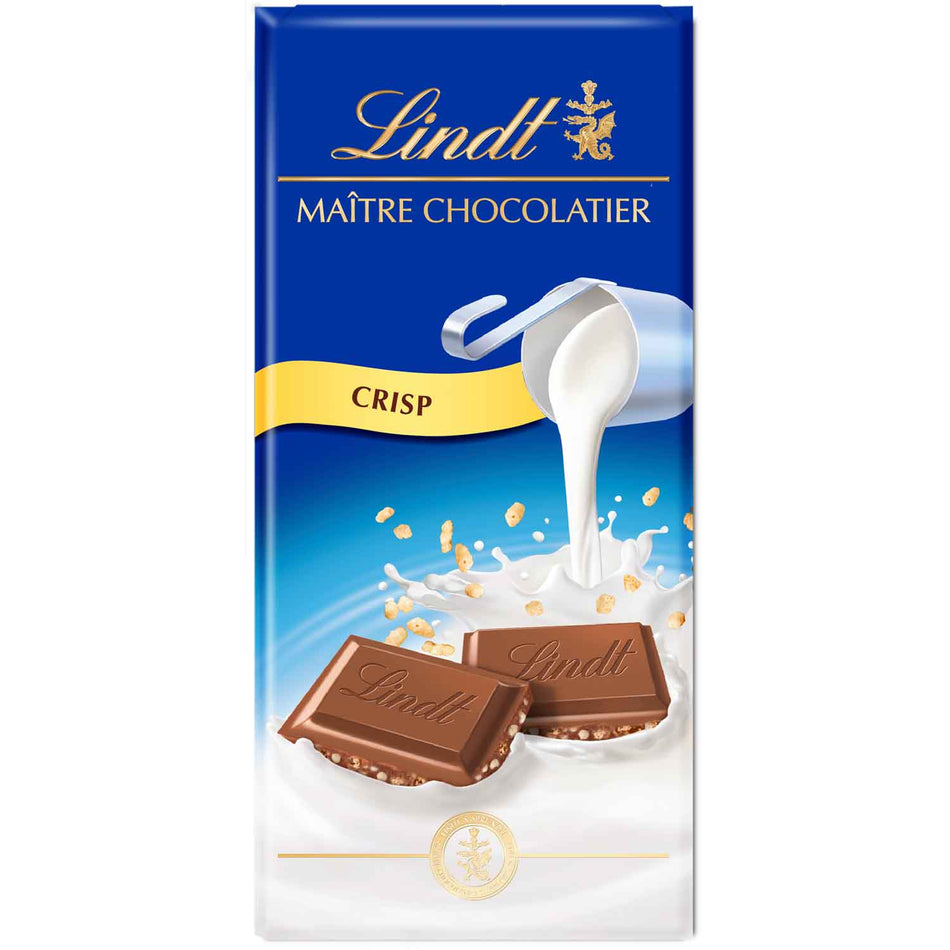 Lindt Maître Chocolatier Crisp Vollmilch Tafel 100g