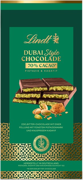 Lindt Dubai Style Chocolade Dunkel 145g