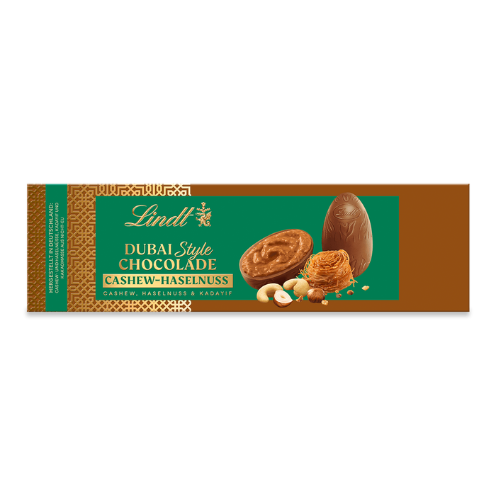 Lindt Dubai Style Chocolade Eier Cashew-Haselnuss 108g