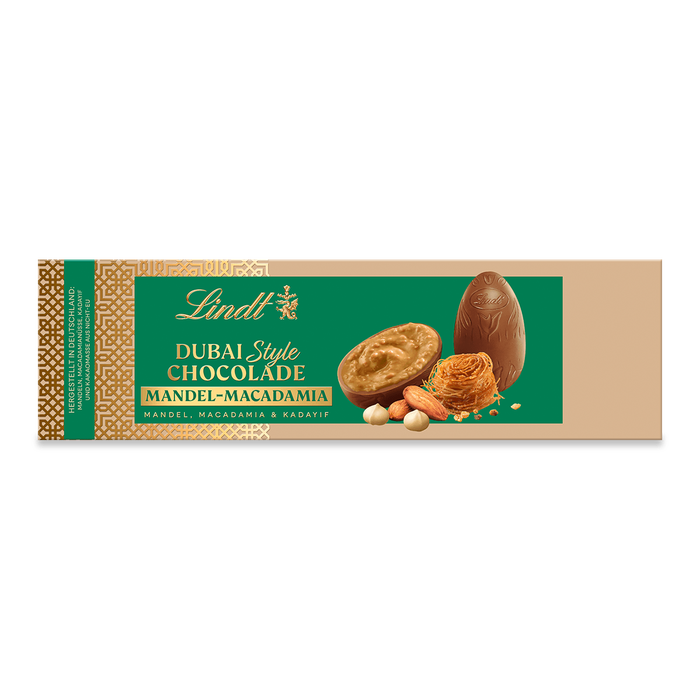 Lindt Dubai Style Chocolade Eier Mandel-Macadamia 108g