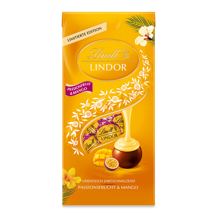 Lindt Lindor Kugel Beutel Passionsfrucht Mango 137g