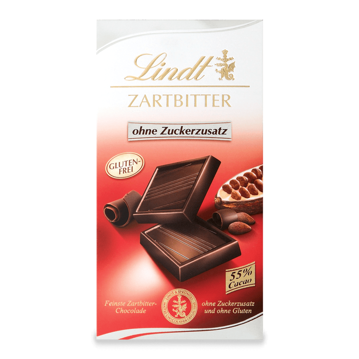 Lindt Zartbitter ohne Zuckerzusatz Tafel 100g
